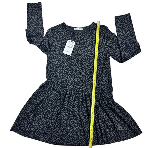 ZARA Drop Waist Leopard Dress, SIZE 13/14 - Picture 4 of 9